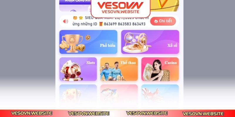 Kho game cuốn hút bậc nhất cho khách hàng tại VESOVN